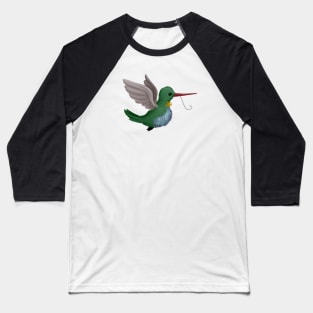 Cute Hummingbird Drawing Baseball T-Shirt